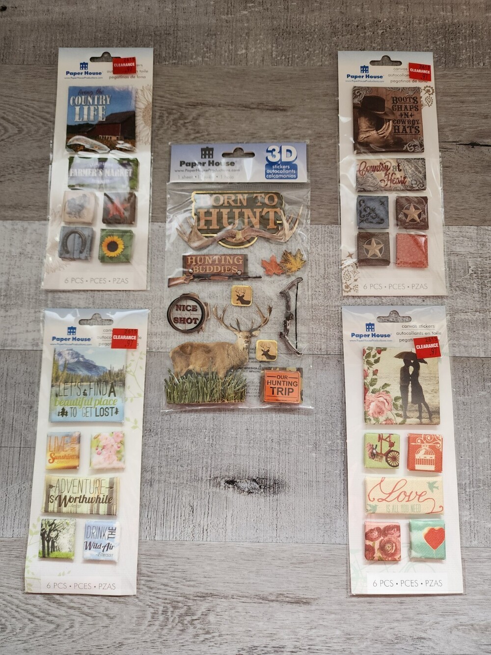 Scrapbooking 3D Canvas Stickers Country Girl Life Love Barn RETIRED - NEW #35